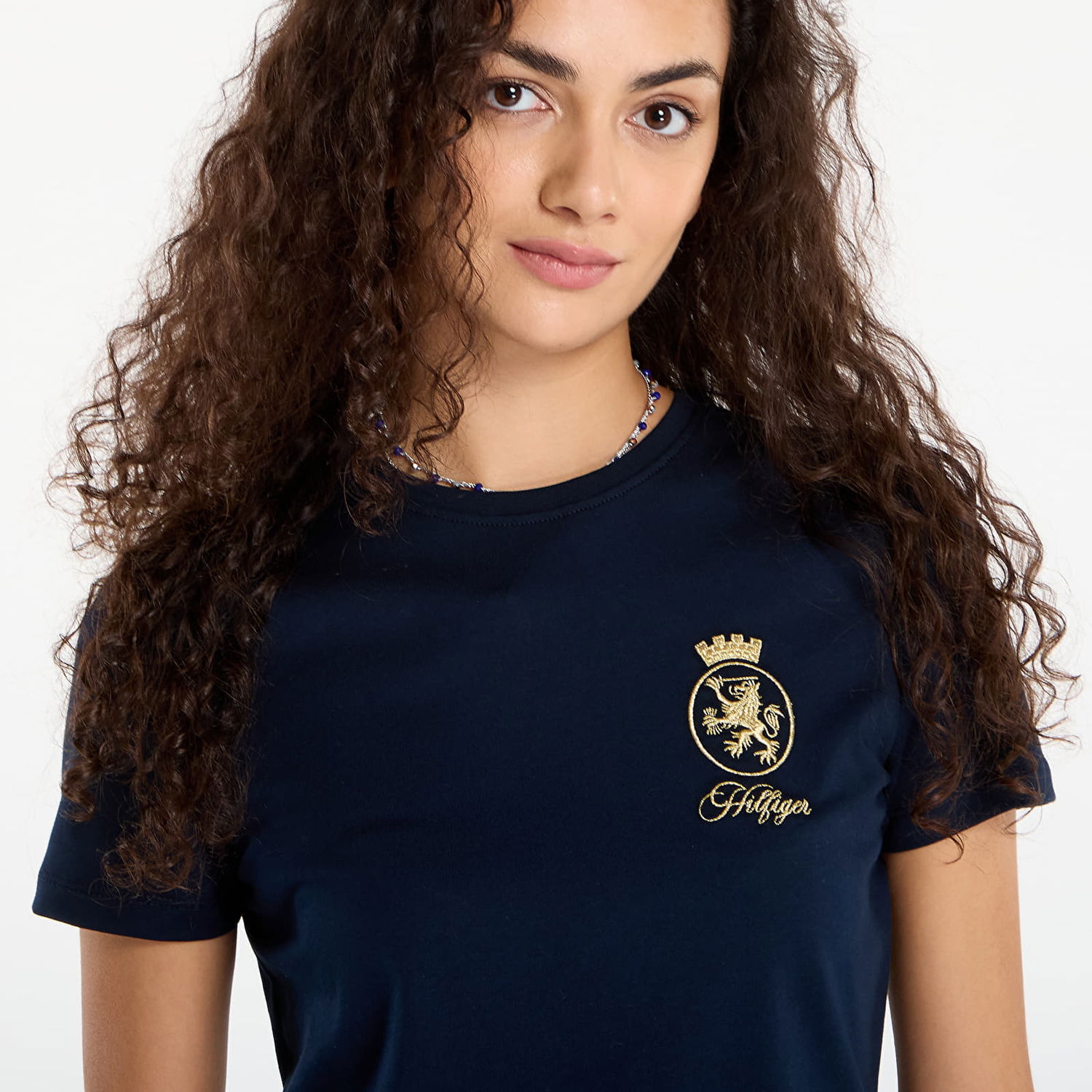 Tričko Tommy Hilfiger Tommy Hilfiger TH Crest Embroidery Crew Neck T-Shirt Navy | WW0WW46153 C1G, 1