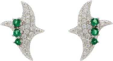 Náušnice Collina Strada Collina Strada Twister Crystal & Emerald Earrings Zelené | XX1083, 0