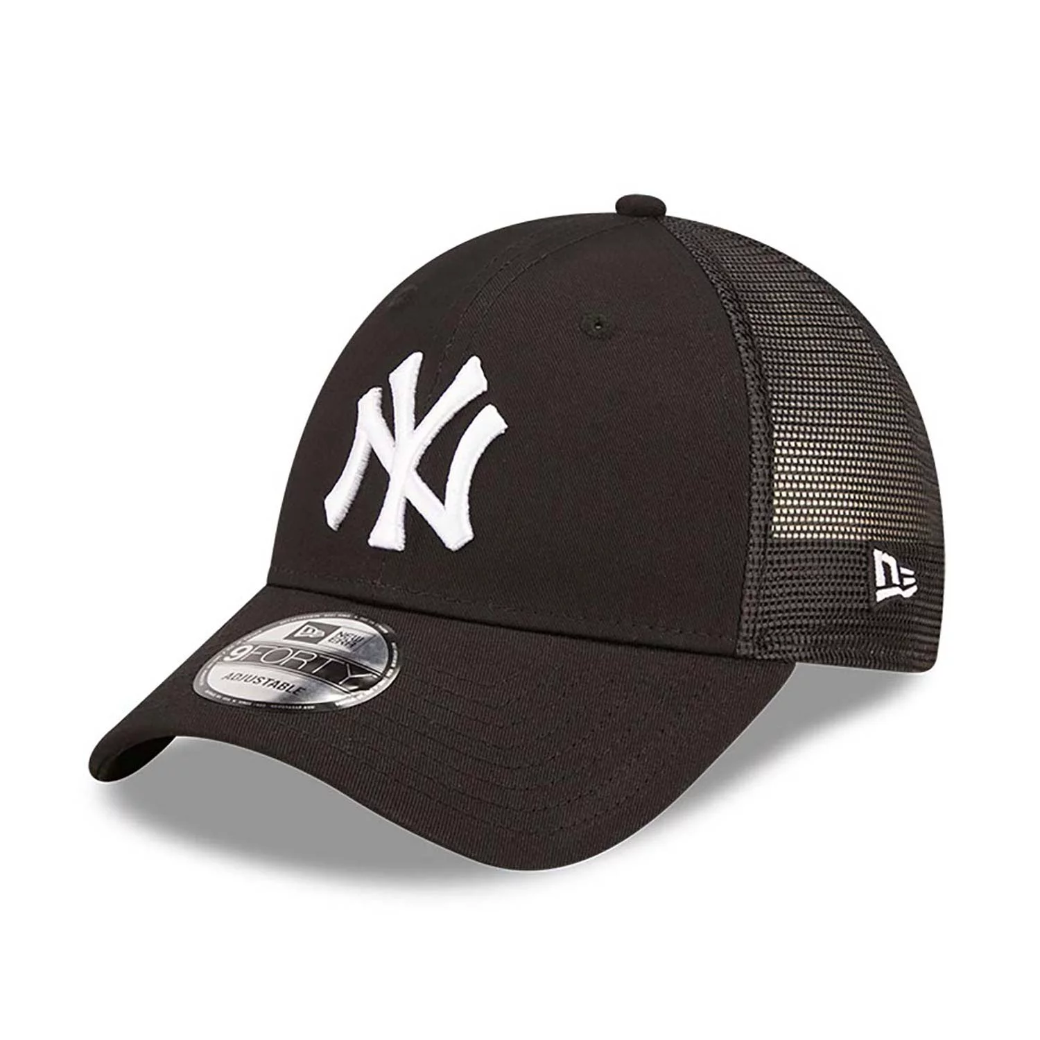 New Era New York Yankees Home Field Black 9FORTY A-Frame Trucker Cap