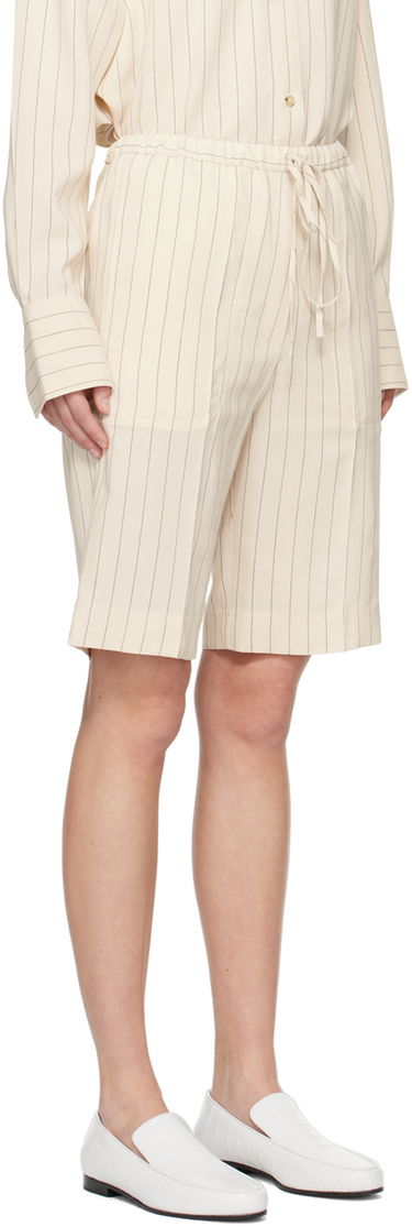 Šortky TOTEME TOTEME Relaxed Pinstripe Shorts Béžová | 242-WRB1674-FB0112, 1