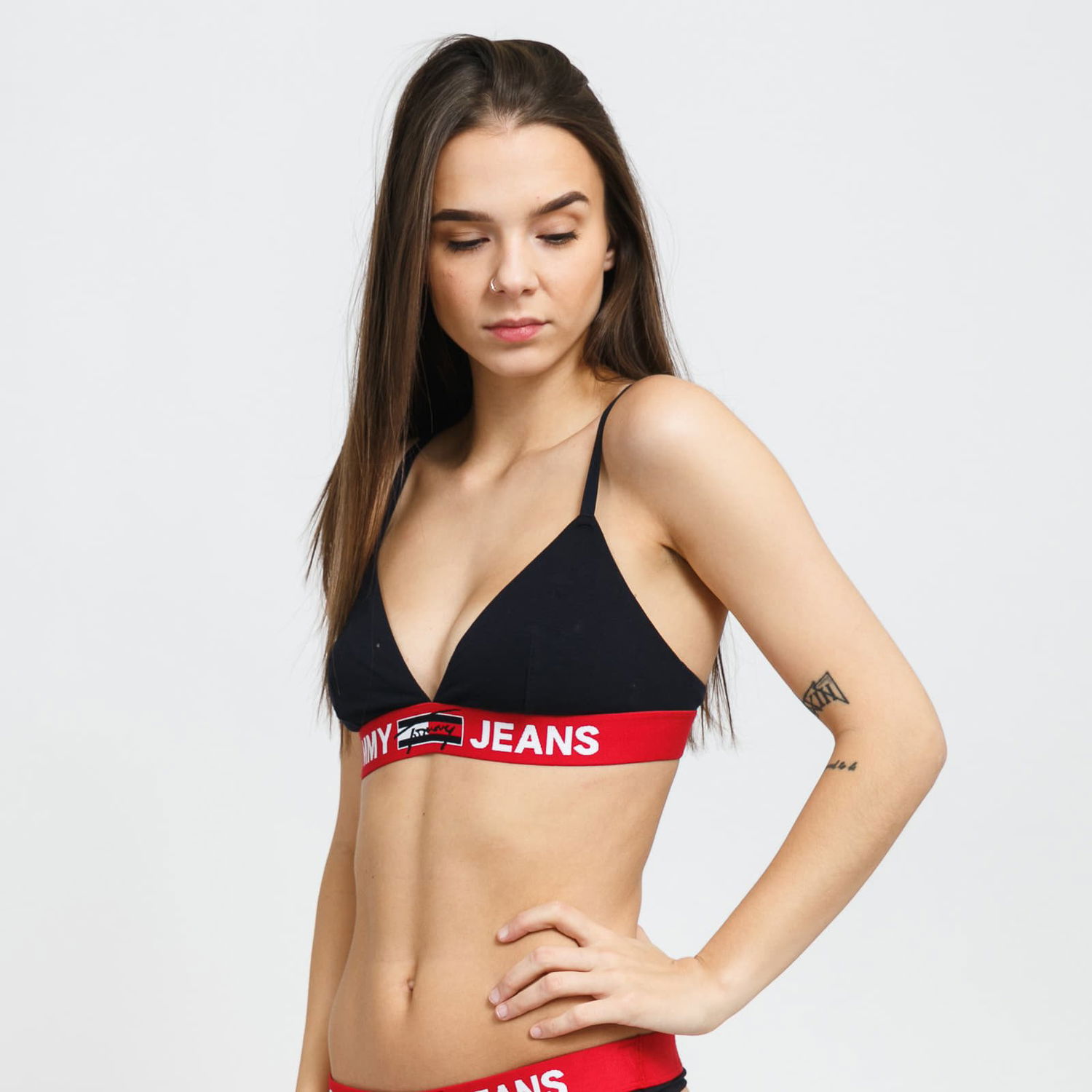 Podprsenka Tommy Hilfiger Triangle Bralette Čierna | UW0UW02721 DW5, 0