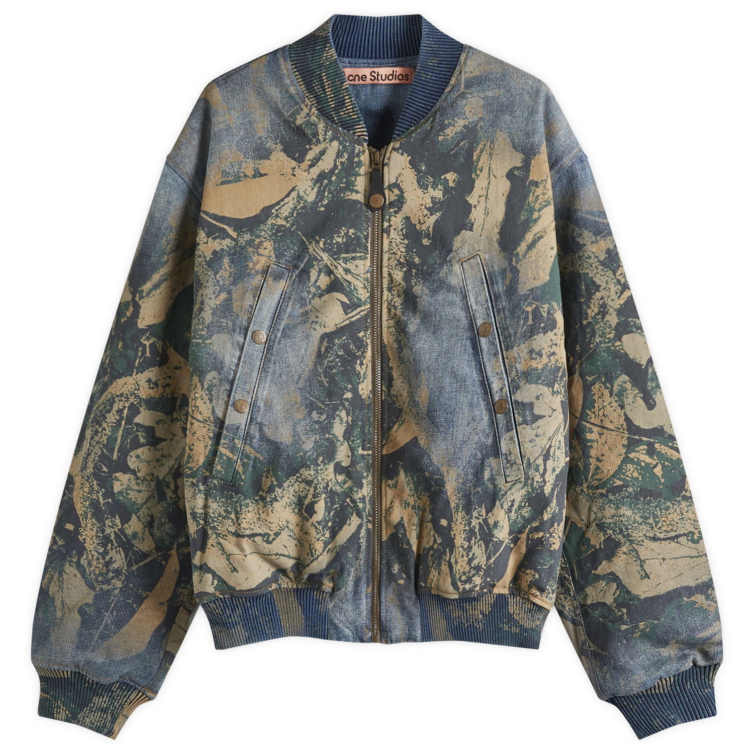 Bomber bunda Acne Studios Mossy Oak Bomber Jacket Modrá | B90807-700, 1
