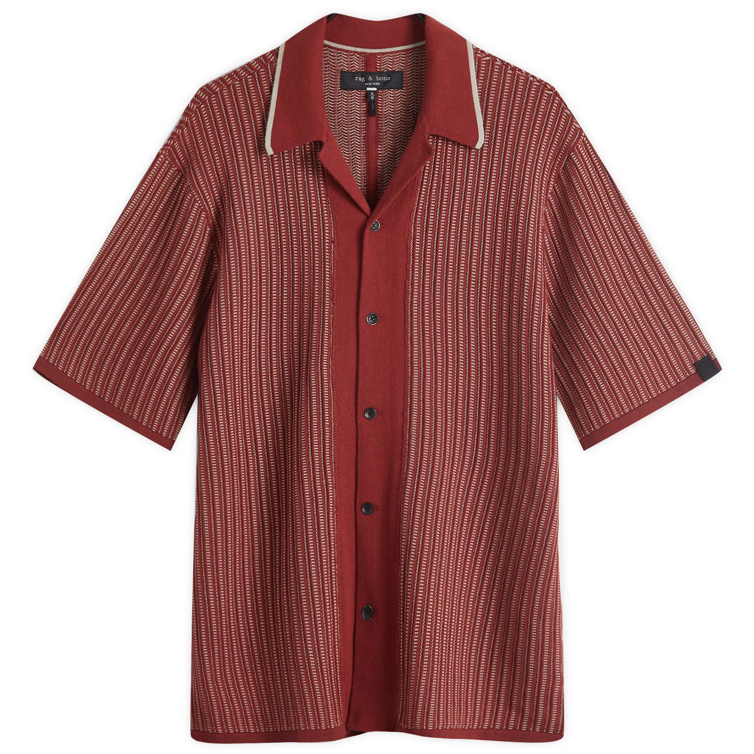 Košeľa rag & bone Harris Knit Vacation Shirt Červená | MBS24H032BC32, 1
