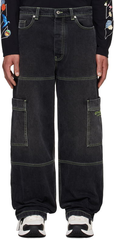 Džínsy Off-White Off-White Irregular Denim Cargo Pants Čierna | OMYA18QS25DEN0021350, 0