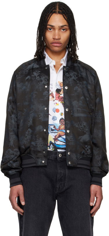 Bomber bunda Off-White Off-White Fresco Souvenir Varsity Bomber Jacket Čierna | OMEH05AS25FAB0020210, 0