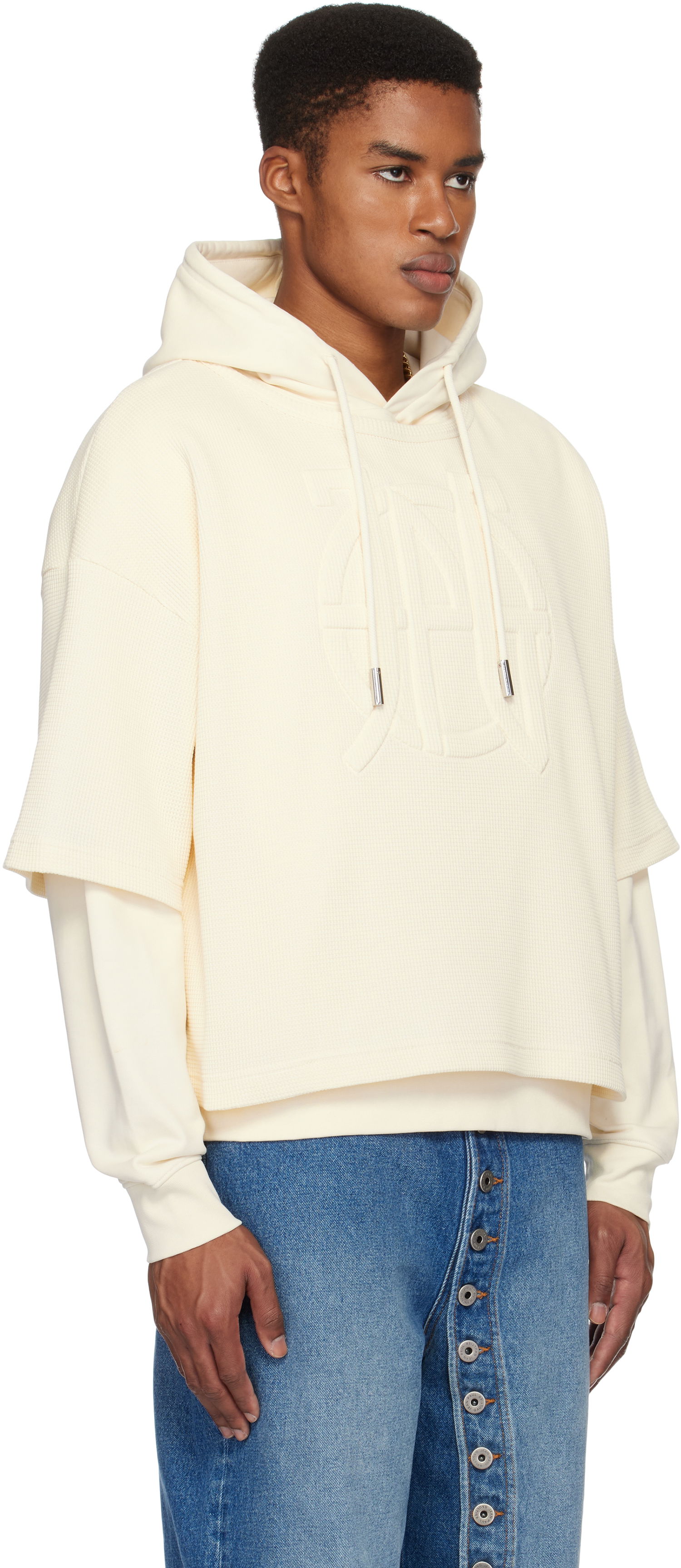 Mikina Jean Paul Gaultier Jean Paul Gaultier Oversized JPG Hoodie Béžová | 25/33-F-SW050E-J076-03, 1