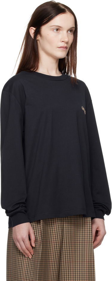 Tričko A.P.C. Long Sleeve Adresse T-Shirt Navy | COHBM-M26438, 1