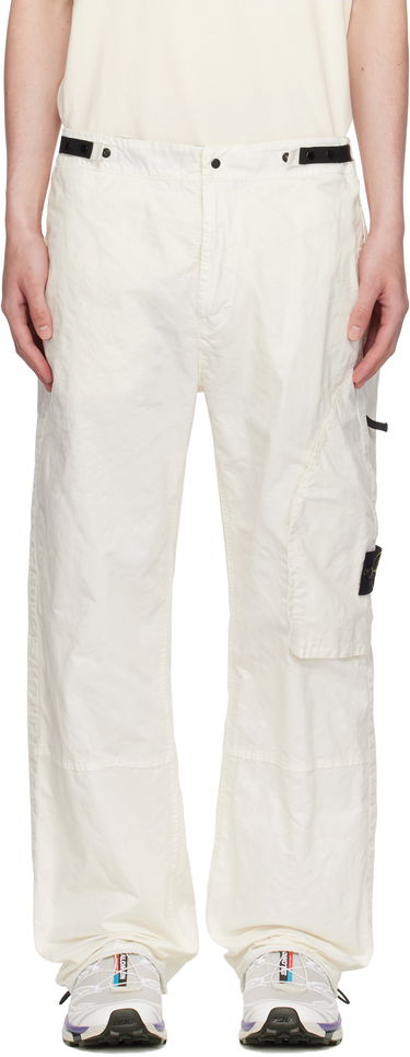 Cargo nohavice Stone Island Stone Island Organic Look Nylon Panama-TC Cargo Pants Biela | K1S15 3100010 S0069, 0