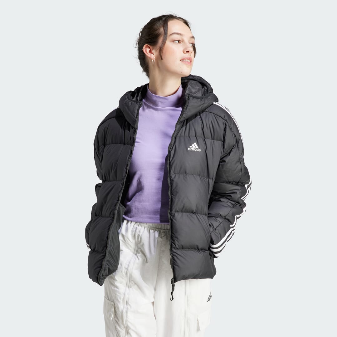 Bunda adidas Originals Essentials 3-Stripes Mid Čierna | HZ8483, 1