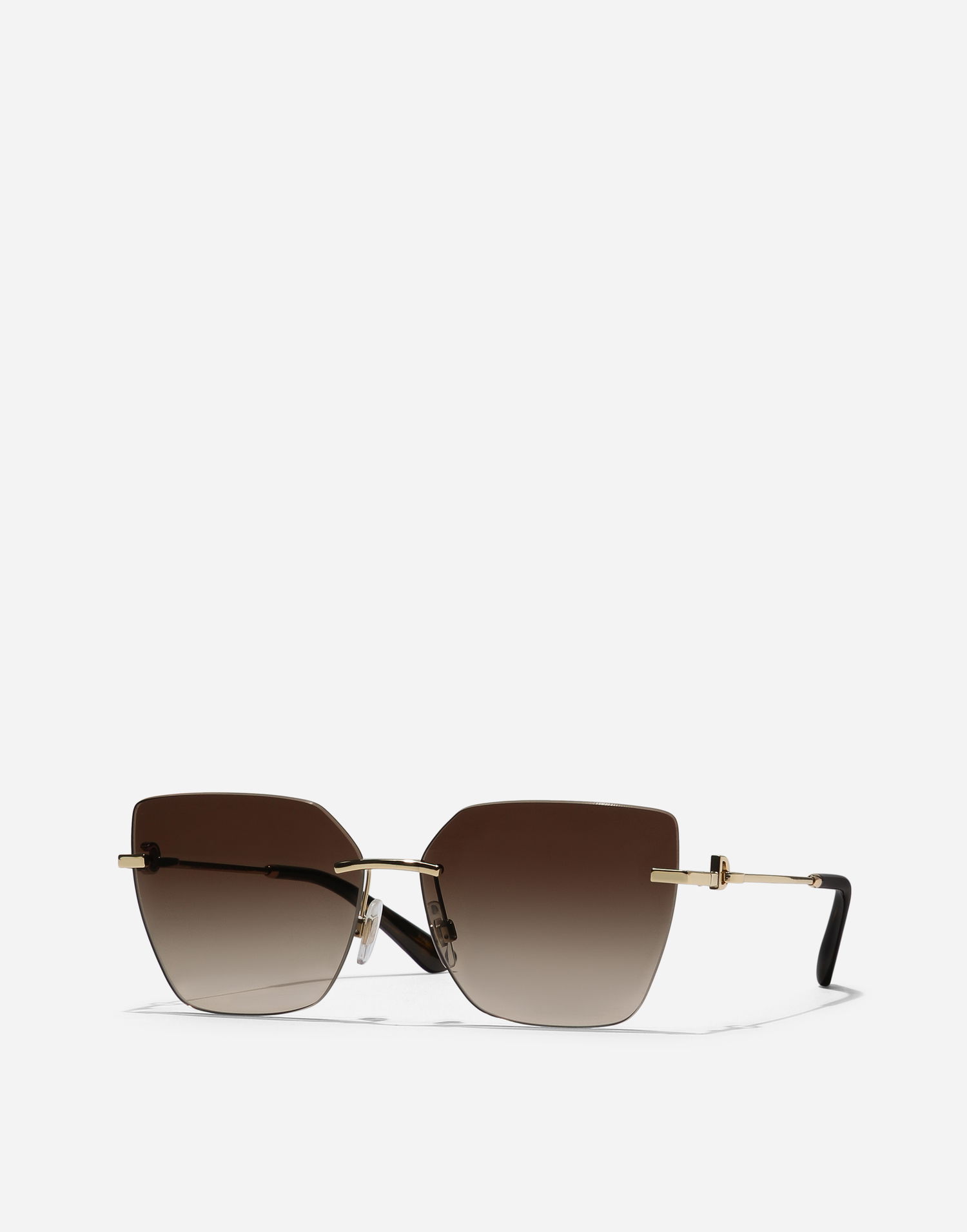 Slnečné okuliare Dolce & Gabbana Dolce & Gabbana Dg Flip New Arrivals Rimless Gradient Geometric Gold-Tone Sunglasses Hnedá | VG2321VM2139V000, 1