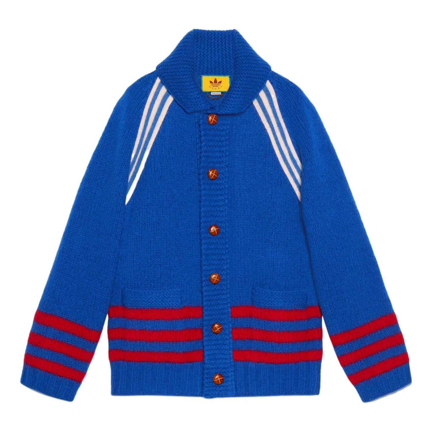 Sveter Gucci Intarsia Wool Cardigan Modrá | 713184-XKCPK-4383, 0