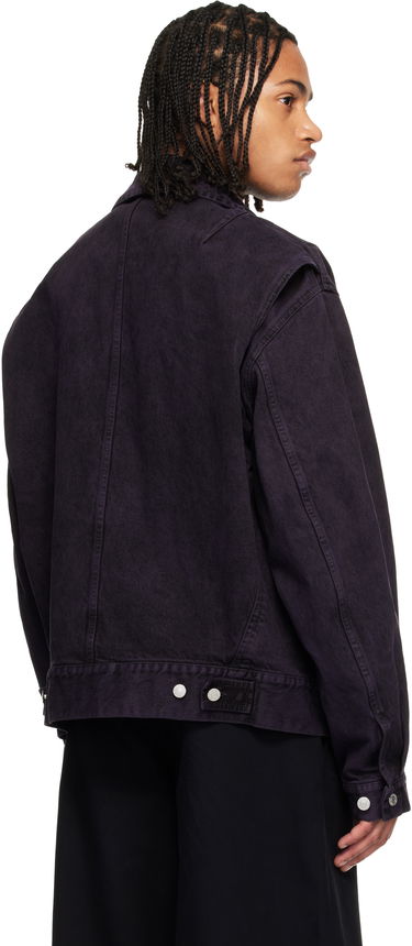 Bunda Dries Van Noten Dries Van Noten Patch Pocket Denim Jacket Fialová | 252-020578-2391, 2