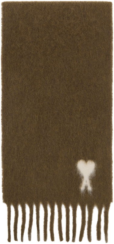Šál AMI Alpaca Ami de Coeur Scarf Hnedá | H25USF673.AW0004, 0