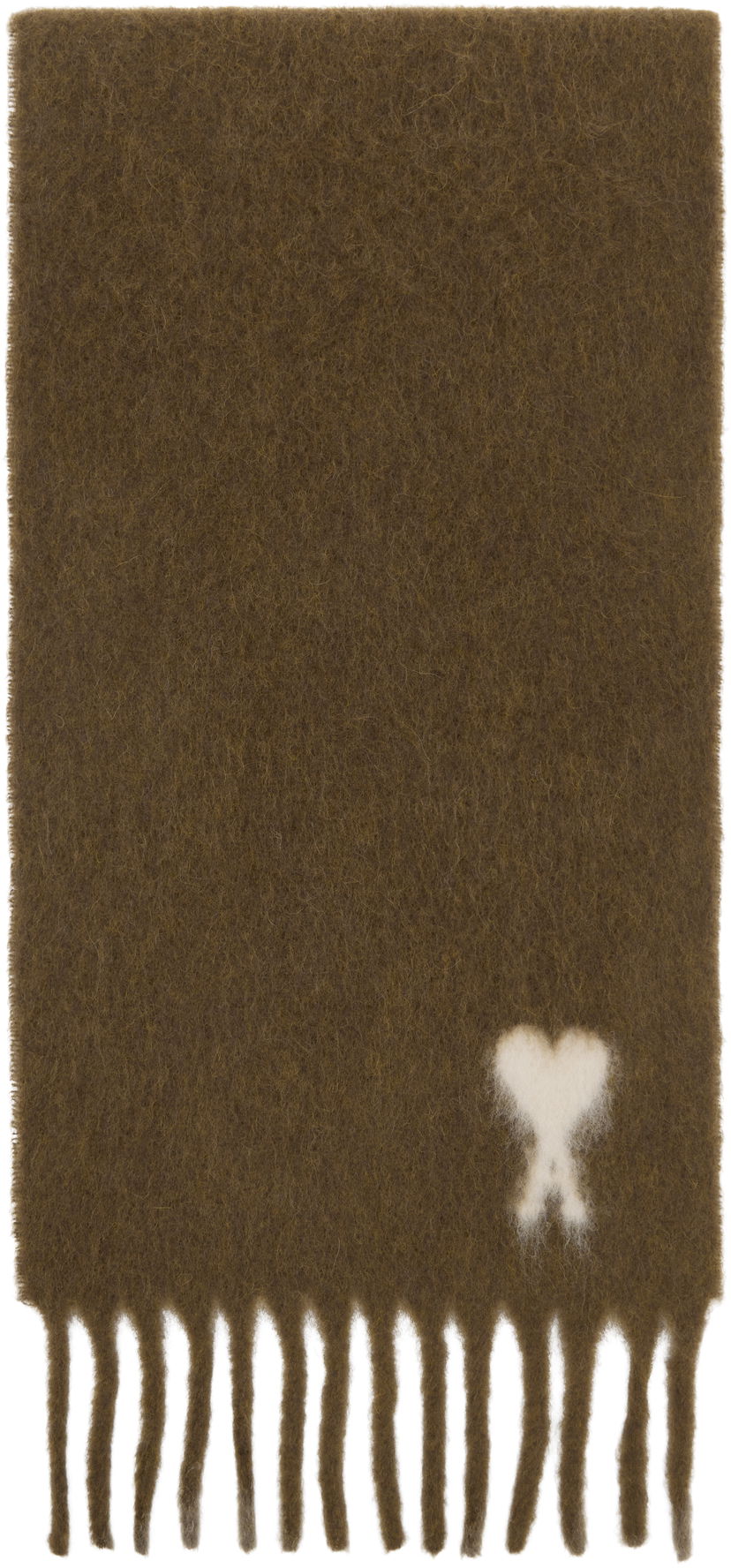 Šál AMI Alpaca Ami de Coeur Scarf Hnedá | H25USF673.AW0004