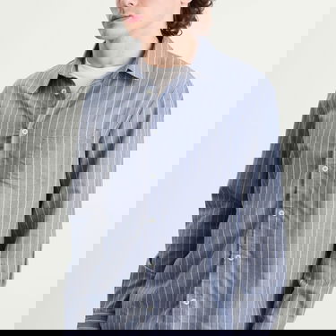 Košeľa A.P.C. Men's Clement Stripe Shirt, Size Small Modrá | COHJU-H12512-IAA, 5