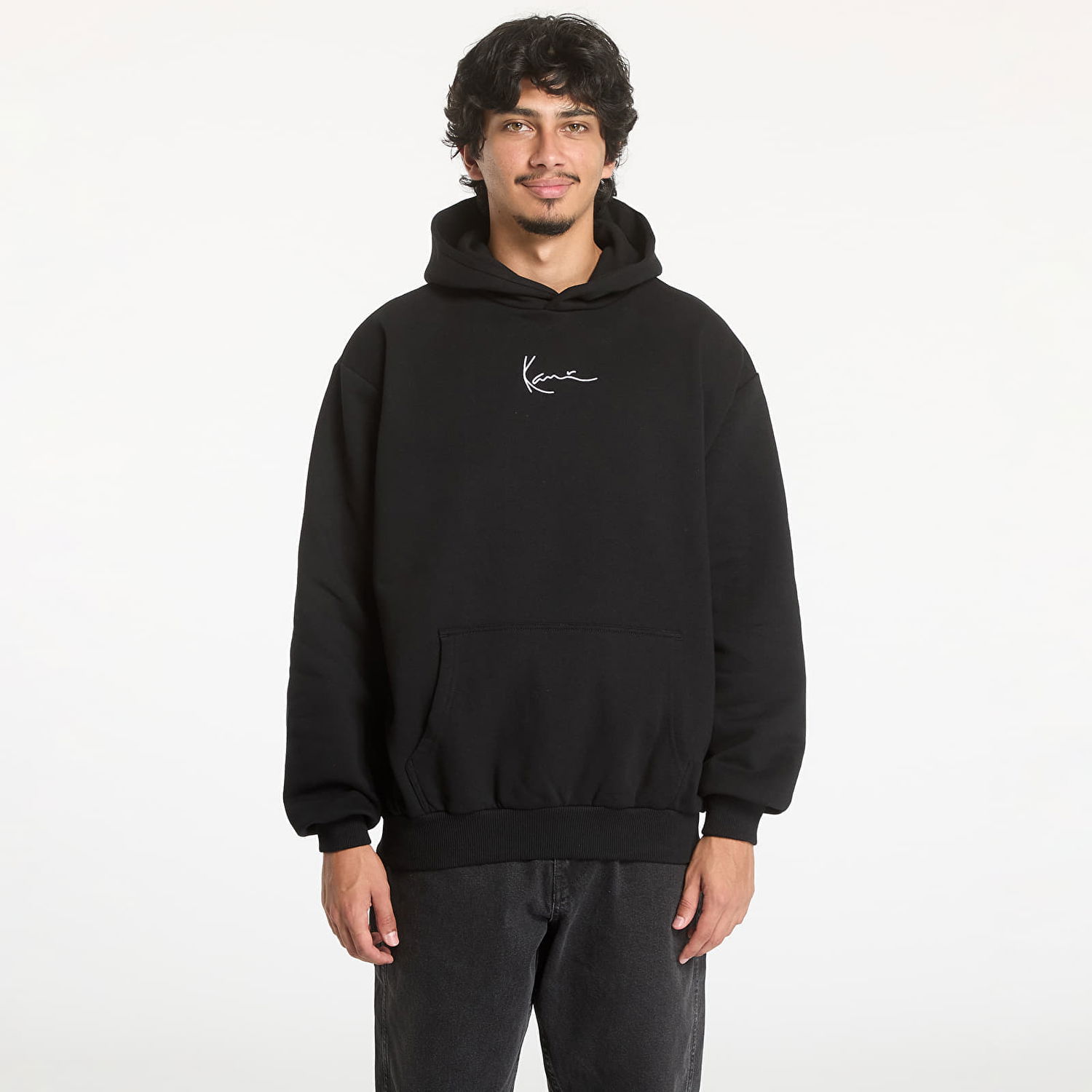 Mikina Karl Kani Small Signature Essential OS Hoodie Black Čierna | KM-HD021-001-01, 0