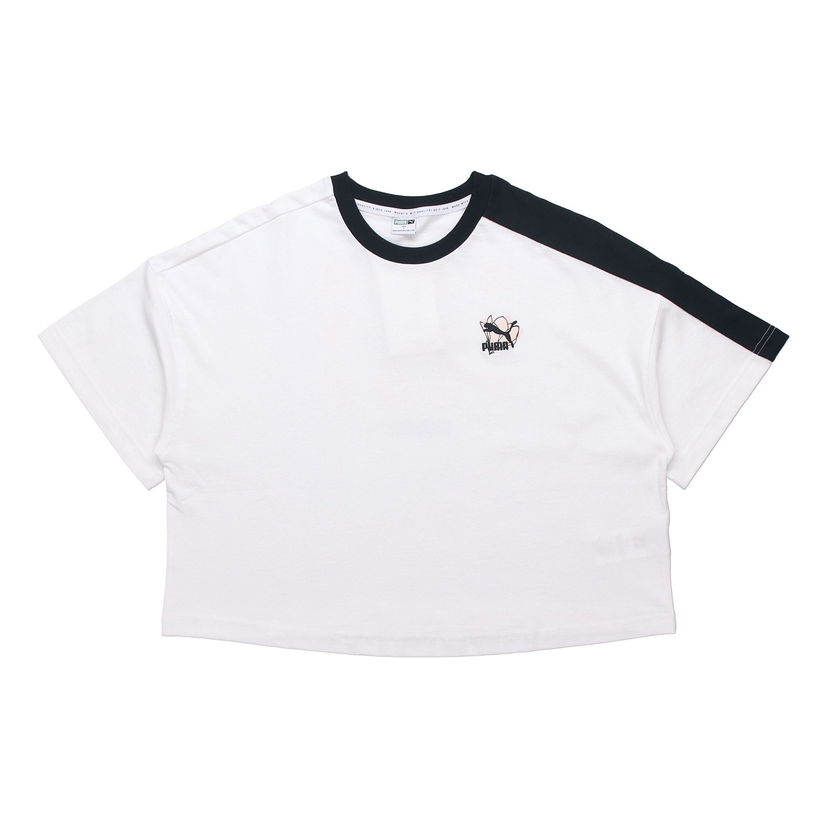 Crop Top Puma Puma Printing Cropped T-Shirt Biela | 532258-02
