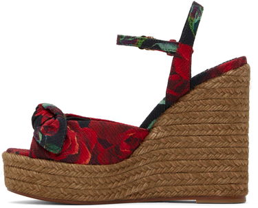 Oblečenie Dolce & Gabbana Dolce&Gabbana Cava MM Lolita Wedge Heeled Sandals Červená | CZ0320 A6514, 2