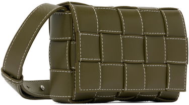 Taška cez rameno Bottega Veneta Bottega Veneta Small Cassette Shoulder Bag Zelené | 763686V39K0, 1