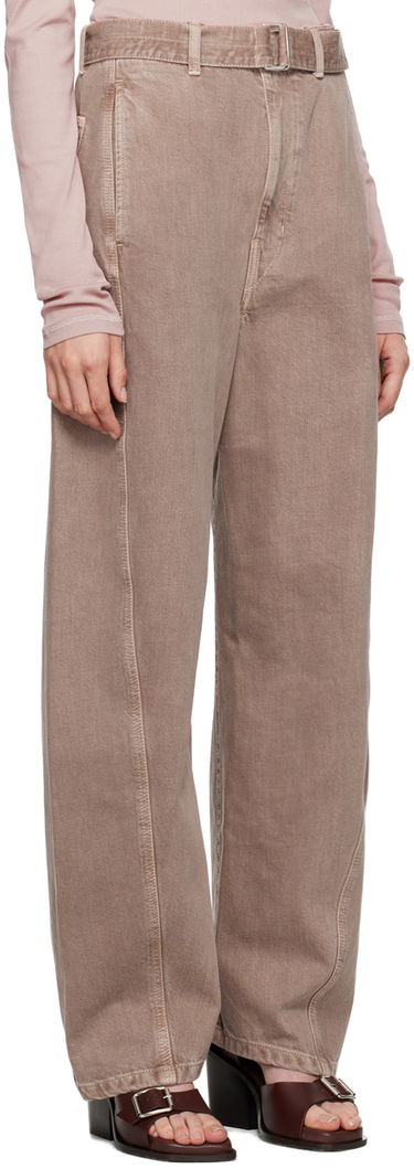 Cargo nohavice LEMAIRE Lemaire Belted Wide-Leg Trousers Ružová | PA326 LD1017, 4