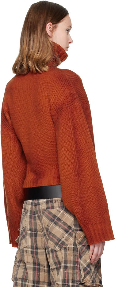 Sveter The Attico Sprayed Ribbed Wool Cashmere Cardigan Oranžová | 251WCD00009 KWS010SP, 2