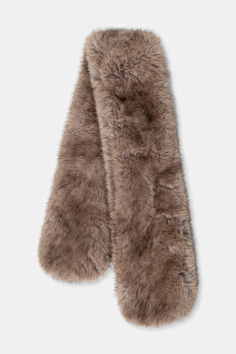 Šál STAND STUDIO Lone Patterned Faux Fur Scarf Hnedá | 66566.9397