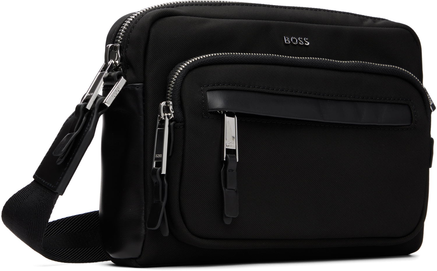 Taška cez rameno BOSS Logo Hardware Crossbody Bag Čierna | 50548010, 1
