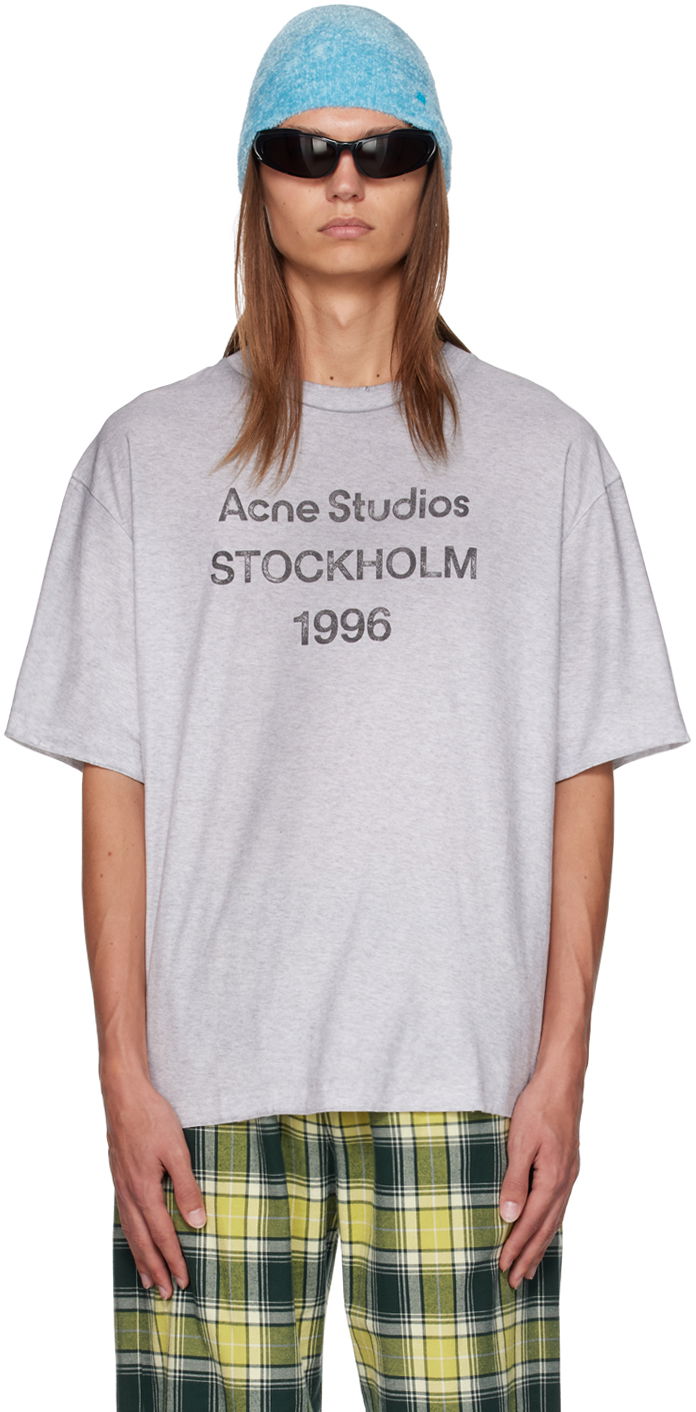 Tričko Acne Studios Faded T-Shirt Šedá | CL0201-, 0