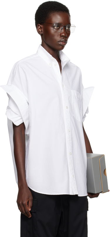 Košeľa Balenciaga Balenciaga Tucked Sleeve Shirt Biela | 834033TNM60, 1