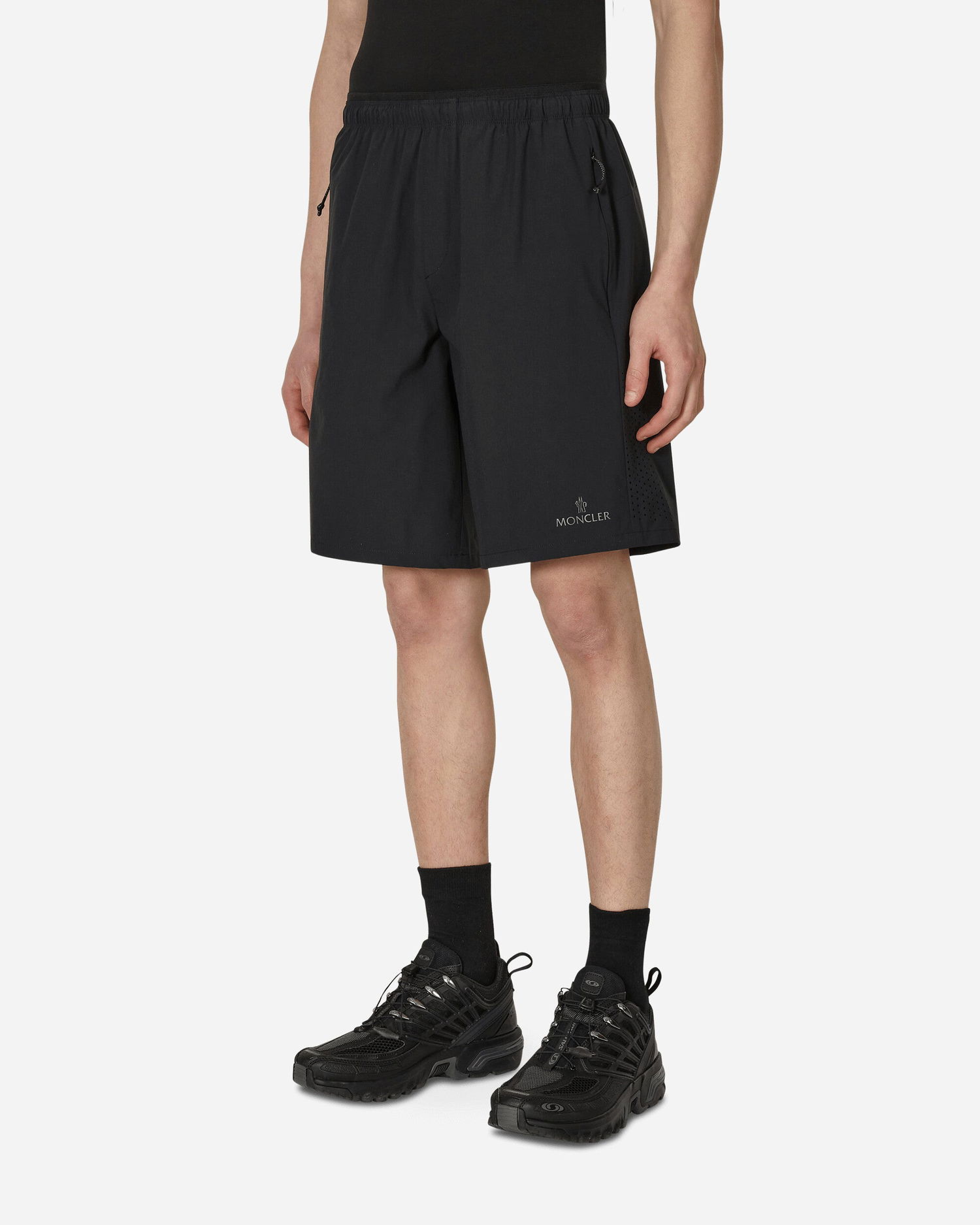 Šortky Moncler Matt Black Logo Shorts Čierna | 2B00007595VF 999, 1