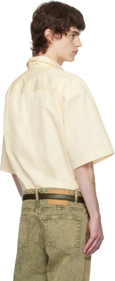 Košeľa AMI AMI Paris Boxy Fit Cotton Short Sleeve Shirt Žltá | HSH240.CO0076, 2