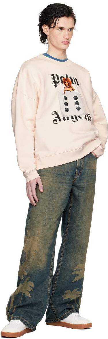 Mikina Palm Angels Holly Pin Up Graphic Sweatshirt Ružová | PMBA080S25FLE0033C10, 3
