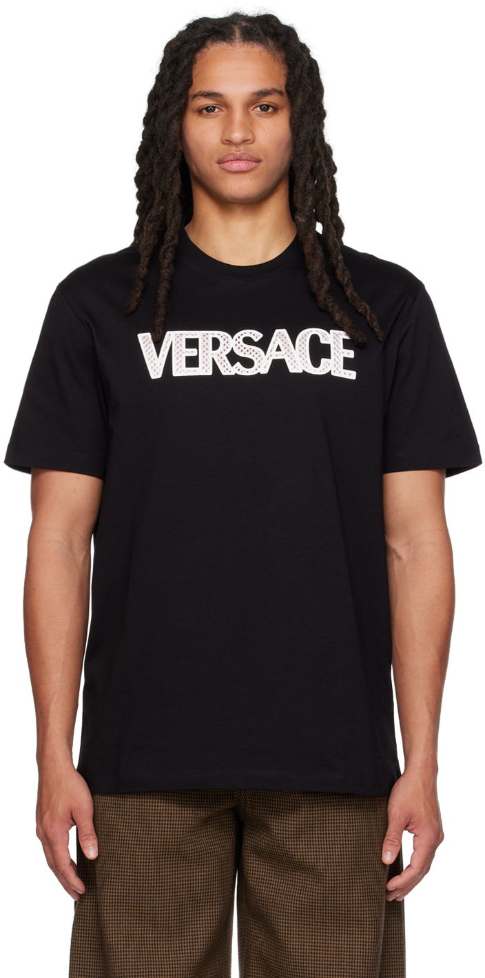 Tričko Versace Appliqué Čierna | 1009321 1A06781, 0