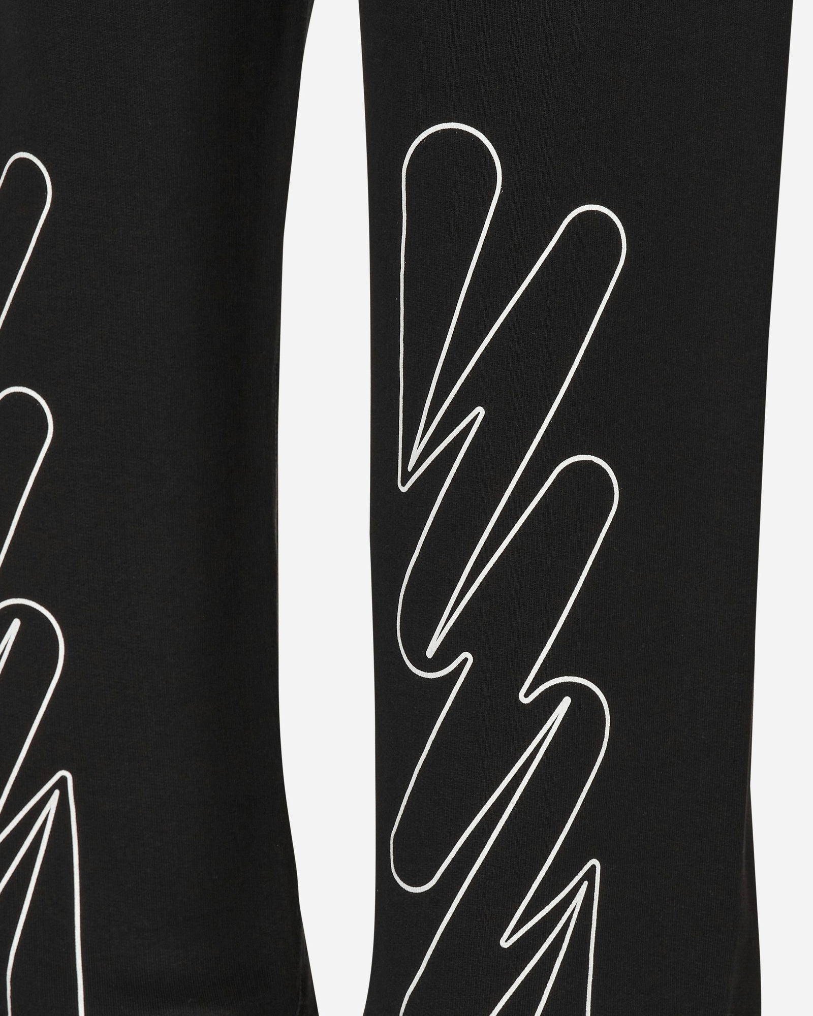 Wave Outline Diag Slim Sweatpants Black