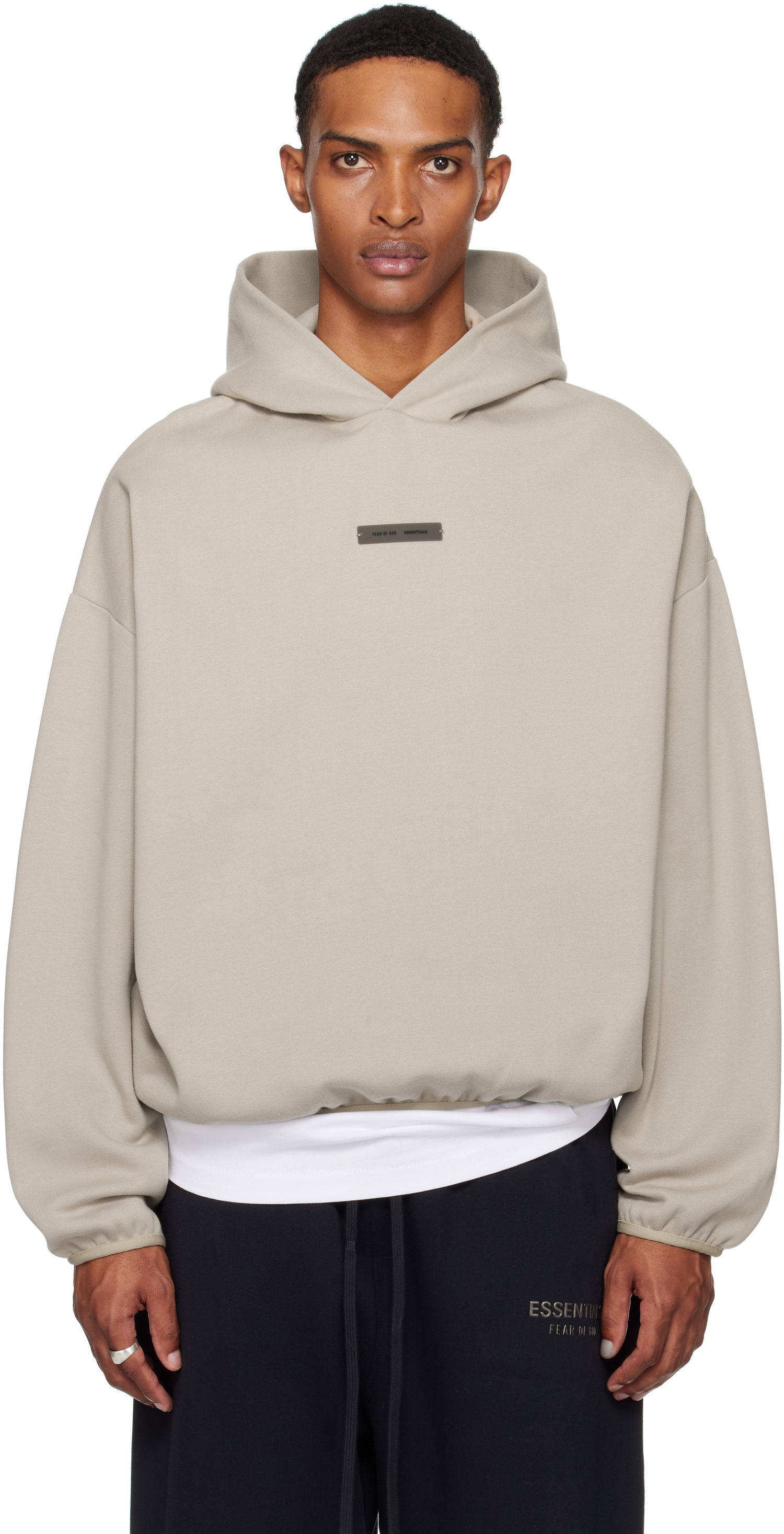 Mikina Fear of God Fear of God ESSENTIALS Modern Fit Fleece Hoodie Béžová | 192SP256511F, 0