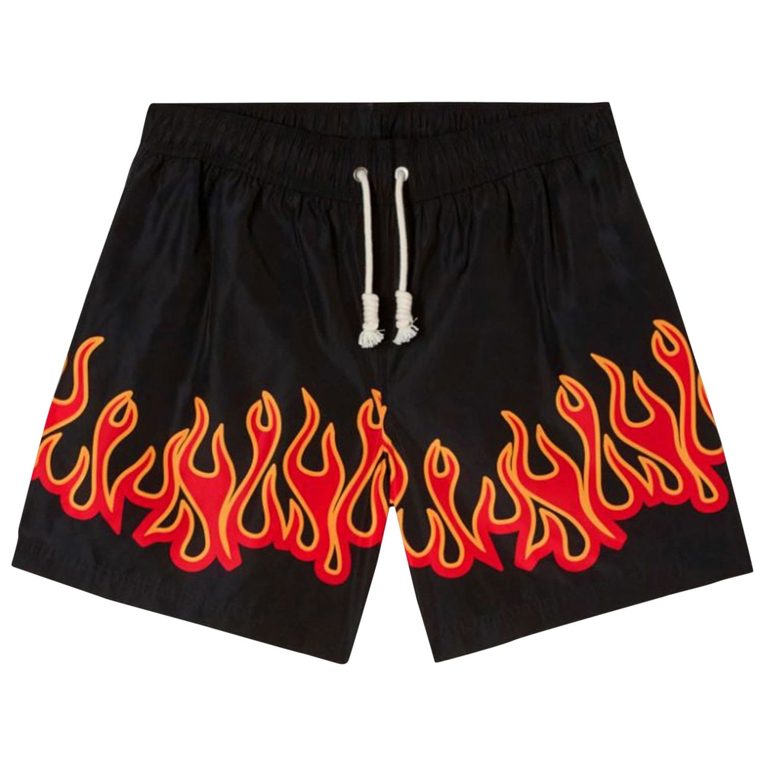 Plavky Palm Angels Burning Flames Print Swim Short Čierna | PMFA011F22FAB0011025, 1