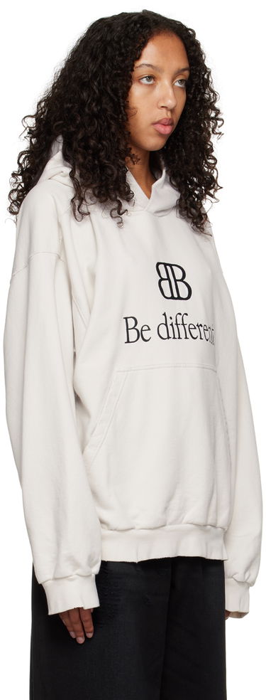 Mikina Balenciaga Balenciaga Embroidered Hoodie Biela | 720426 TNVV1, 1