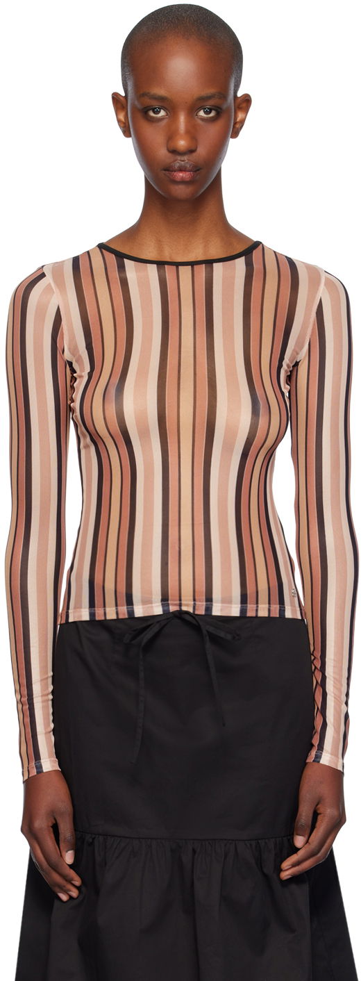 Tričko Miaou Miaou Striped Long Sleeve T-Shirt Rôznofarebný | 7029PM2SST, 0