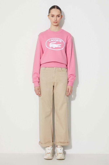 Mikina Lacoste Sweatshirt With Print Ružová | SF0342, 1