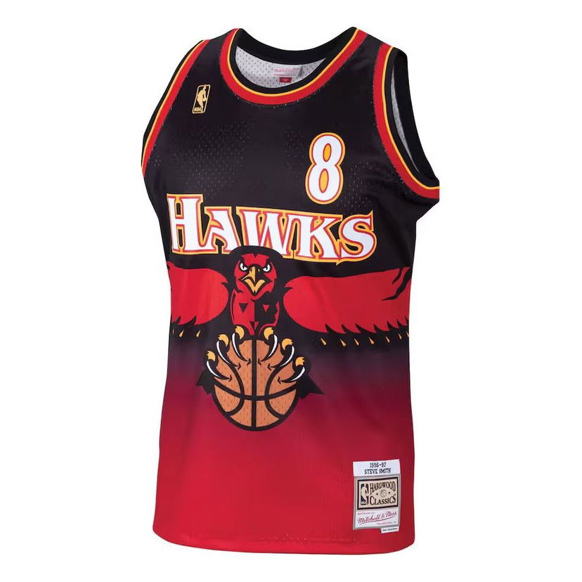 Dres Mitchell & Ness NBA Atlanta Hawks 1996-97 Hardwood Classics Steve Smith Swingman Jersey Červená | SMJYGS18139-AHASCARSSM96
