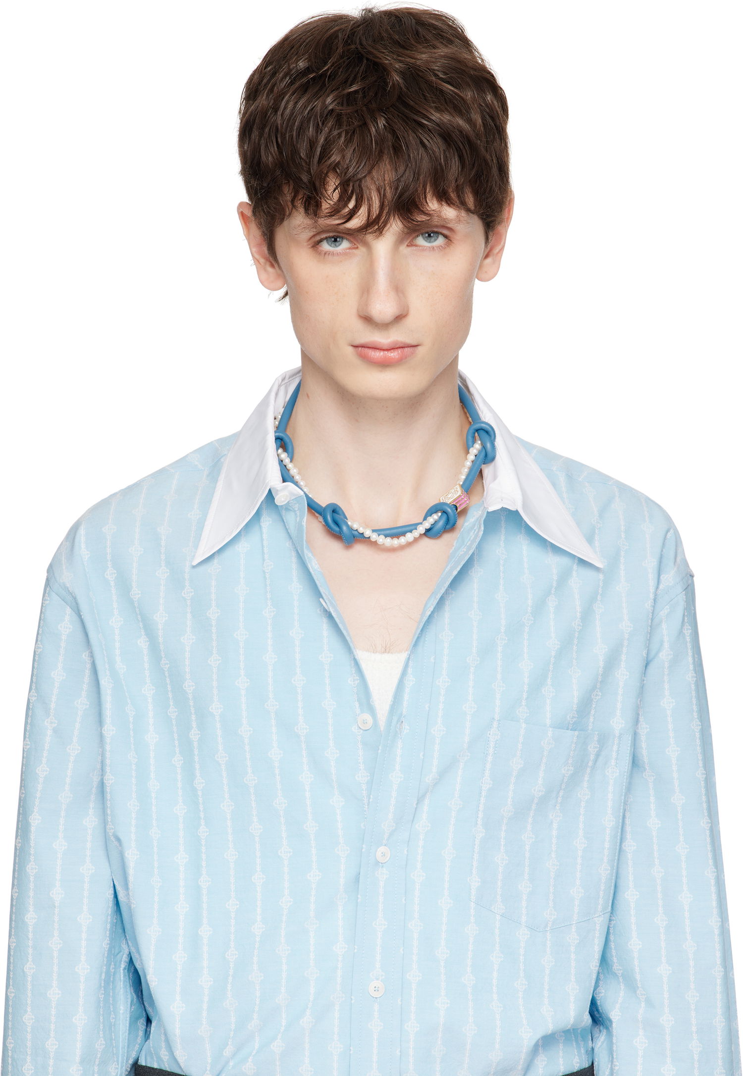 Náhrdelník Casablanca Casablanca Knotted Pearl Necklace Modrá | AS25-JW-264-01, 1