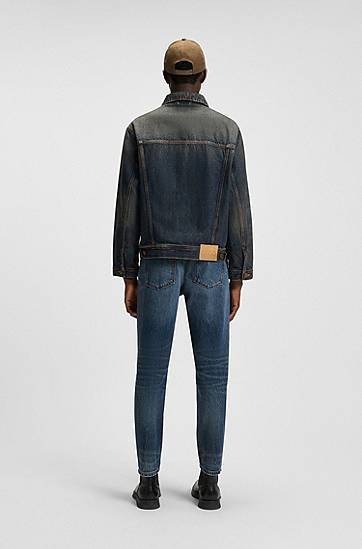 Bunda BOSS Regular-Fit Denim Jacket Modrá | 50542904, 1