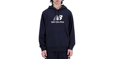 Mikina New Balance Essentials Stacked Logo French Terry Hoodie Čierna | mt31537-bk, 1