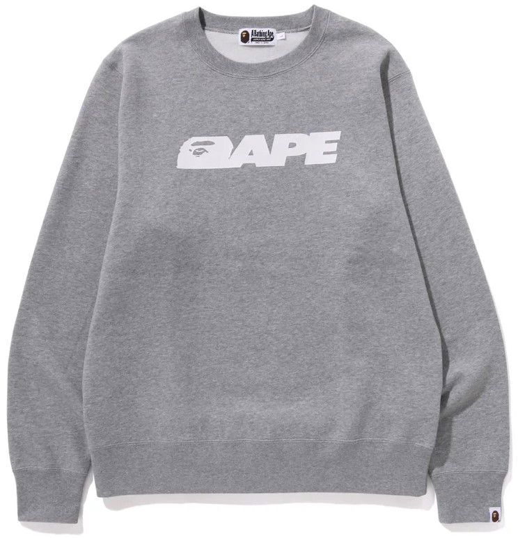 Mikina BAPE Logo Crewneck Sweatshirt Šedá | 1K20-182-003-CREWNECK, 0