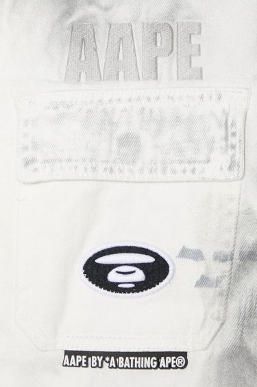 Bunda AAPE by A Bathing Ape AAPE Men's White Denim Jacket AAPLJM7644XBM Biela | AAPLJM7644XBM, 5