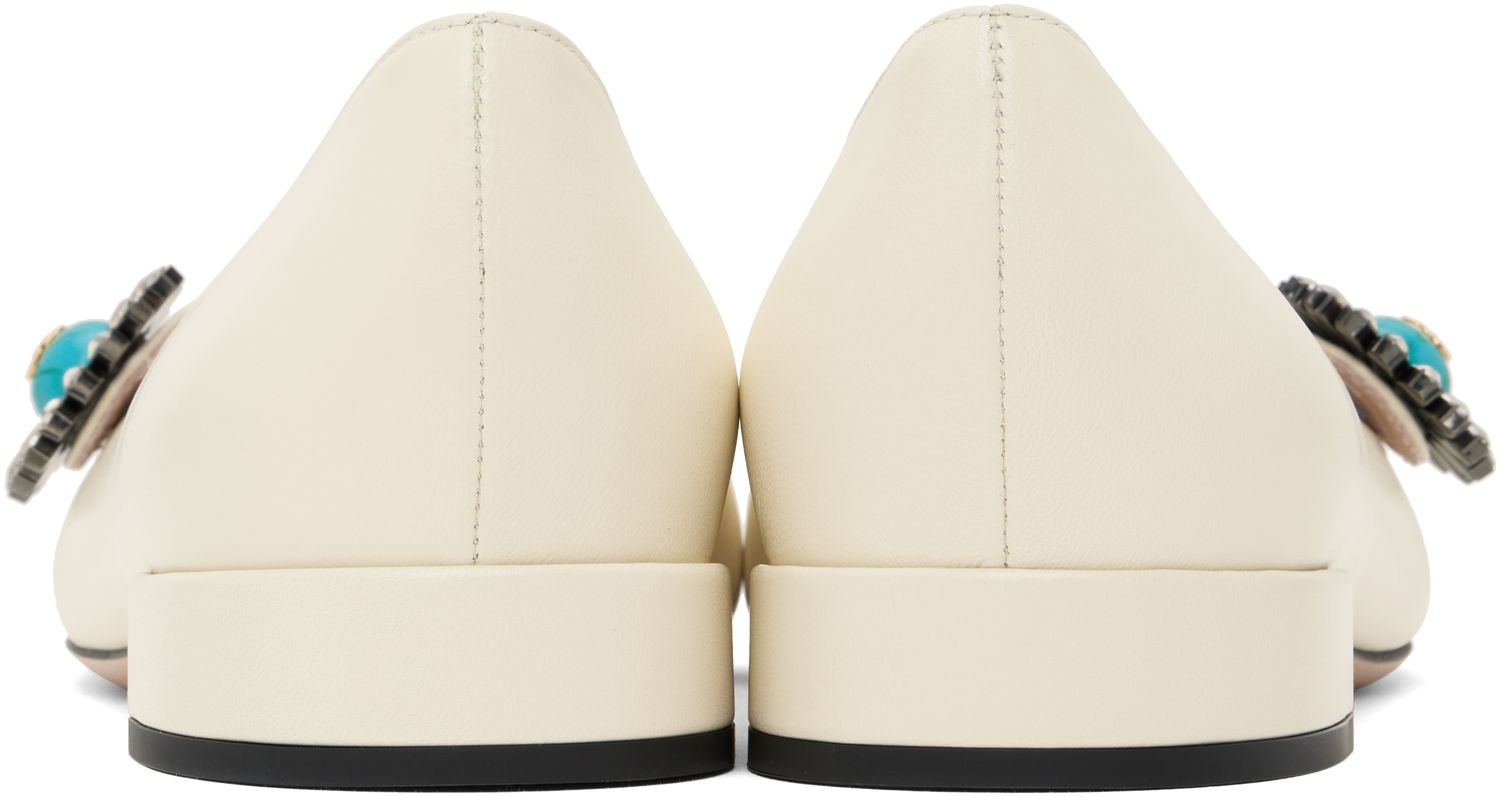 Starostlivosť o obuv Valentino Valentino Garavani Mary-Jane Ballerina Flats with Crystal Embellishment Biela | 6W2S0LL7DHS, 1
