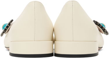 Starostlivosť o obuv Valentino Valentino Garavani Mary-Jane Ballerina Flats with Crystal Embellishment Biela | 6W2S0LL7DHS, 1