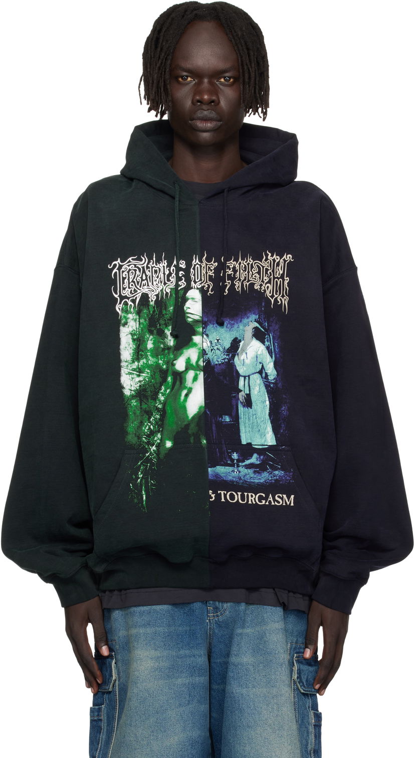 Mikina VETEMENTS Vetements Cradle of Filth Cut-Up Oversized Hoodie Rôznofarebný | UCF76HD850EN