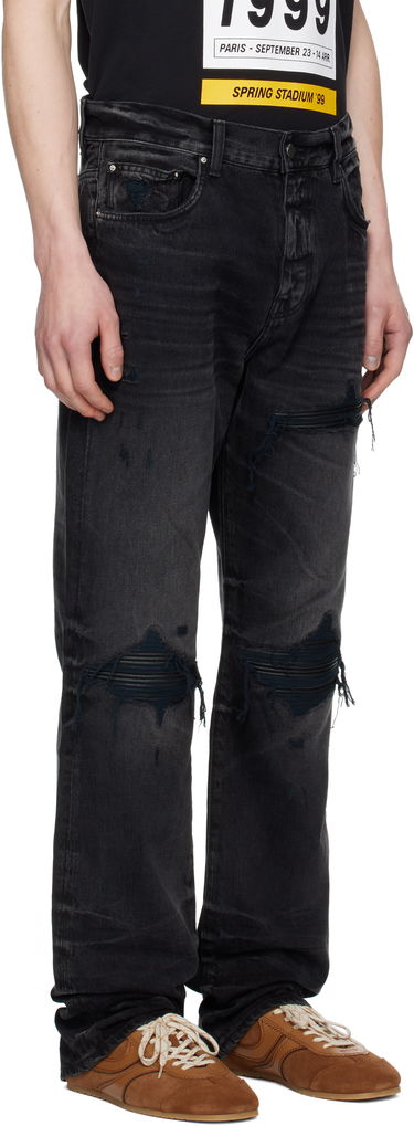 Džínsy AMIRI AMIRI Leather Straight MX1 Jeans Čierna | AMDNGH1086, 1
