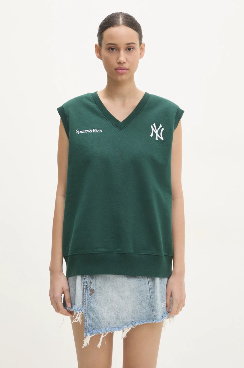 Tielko Sporty & Rich Yankees Serif V-Neck Vest Zelené | ST045505300GR10, 0